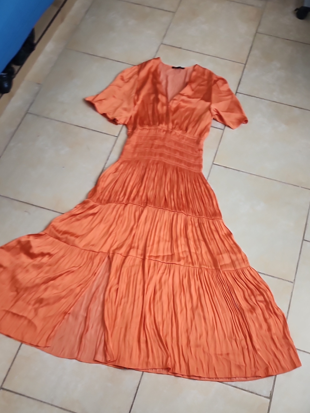 Maje Orange Maxi Dress Size 38